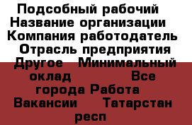 Подсобный рабочий › Название организации ­ Компания-работодатель › Отрасль предприятия ­ Другое › Минимальный оклад ­ 15 000 - Все города Работа » Вакансии   . Татарстан респ.